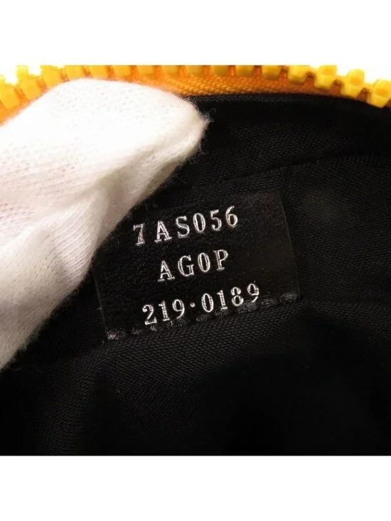 Fendi Baguette Phone Pouch Nylon Yellow Shoulder Bag - Picture 8 of 10